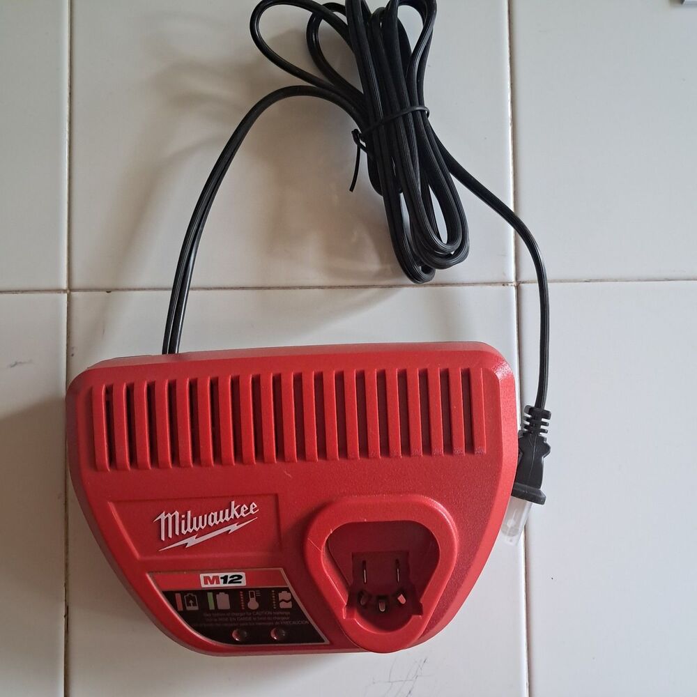 Milwaukee M12 Lithium-ion Battery Charger - Red (48-59-2401) New No Box